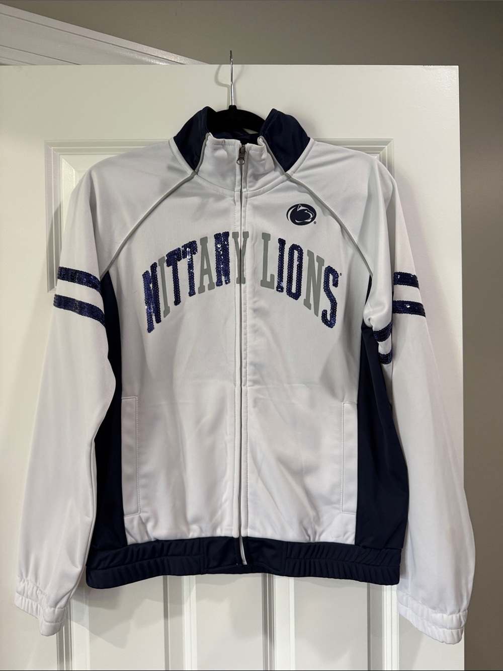 Penn State Nittany Lions White & Navy Full-Zip Jacket